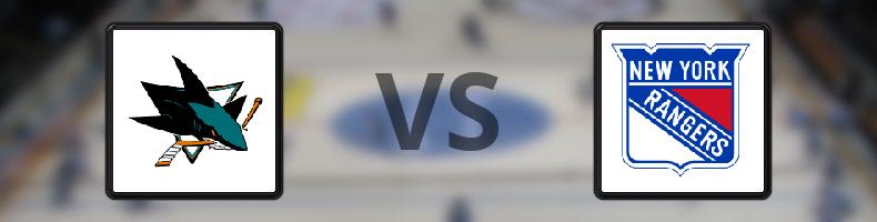San José Sharks - New York Rangers odds, speltips, resultat i NHL
