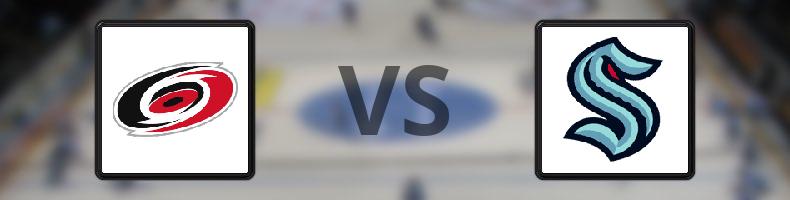 Carolina Hurricanes - Seattle Kraken odds, speltips, resultat i NHL