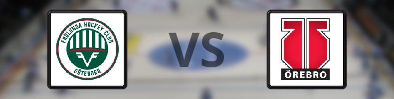 Frölunda - Örebro odds, speltips, resultat i SHL