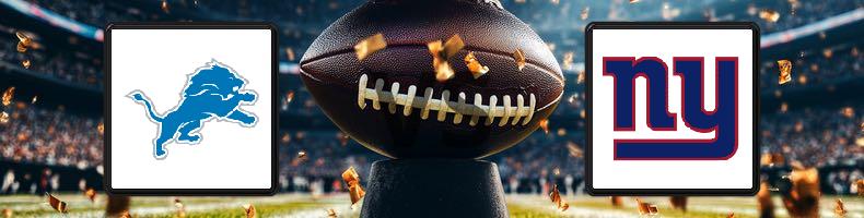 Detroit Lions - New York Giants odds, speltips, resultat i NFL