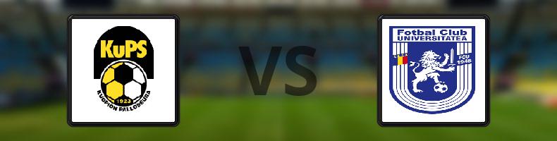 KuPS - Universitatea Craiova odds, speltips, resultat i Europa League