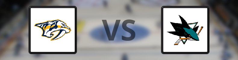 Nashville Predators - San José Sharks odds, speltips, resultat i NHL