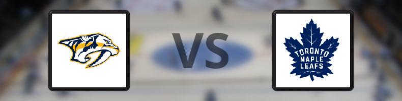 Nashville Predators - Toronto Maple Leafs odds, speltips, resultat i NHL