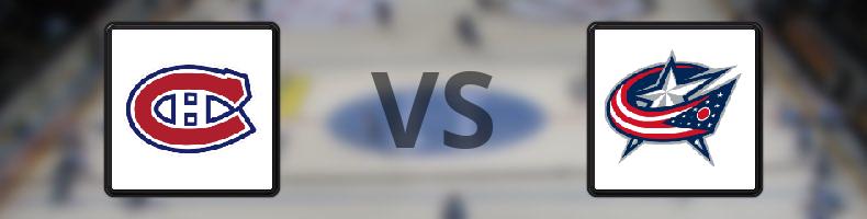 Montreal Canadiens - Columbus Blue Jackets odds, speltips, resultat i NHL