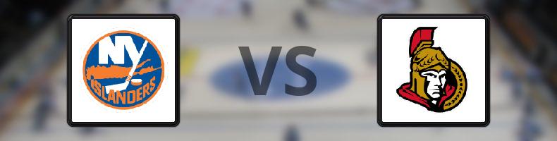 New York Islanders - Ottawa Senators odds, speltips, resultat i NHL
