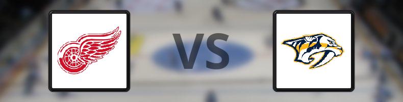 Detroit Red Wings - Nashville Predators odds, speltips, resultat i NHL