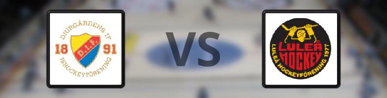 Djurgården - Luleå odds, speltips, resultat i SHL