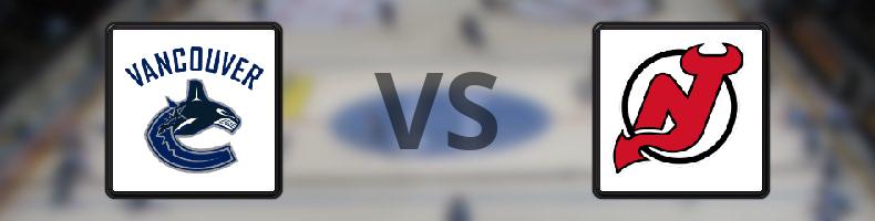 Vancouver Canucks - New Jersey Devils odds, speltips, resultat i NHL