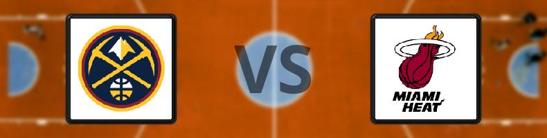 Denver Nuggets - Miami Heat odds, speltips, resultat i NBA