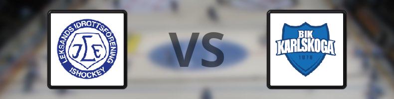 Leksand - BIK Karlskoga odds, speltips, resultat i HockeyAllsvenskan