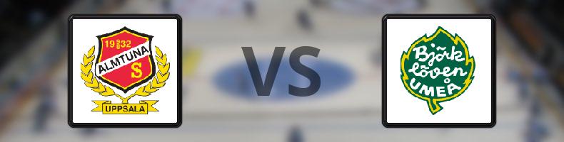 Almtuna - Björklöven odds, speltips, resultat i HockeyAllsvenskan