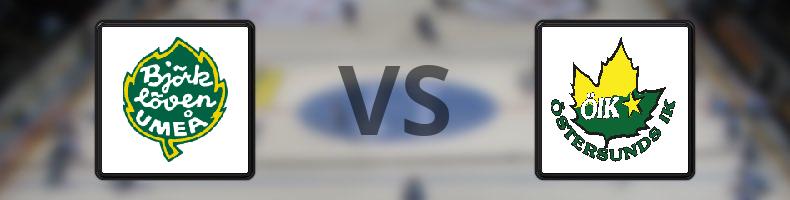 Björklöven - Östersunds IK odds, speltips, resultat i HockeyAllsvenskan