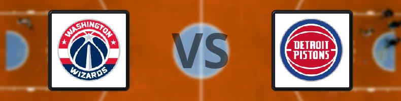 Washington Wizards - Detroit Pistons odds, speltips, resultat i NBA