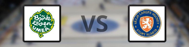 Björklöven - Växjö Lakers odds, speltips, resultat i SHL