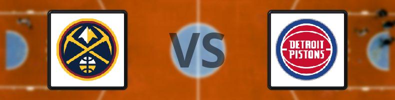 Denver Nuggets - Detroit Pistons odds, speltips, resultat i NBA