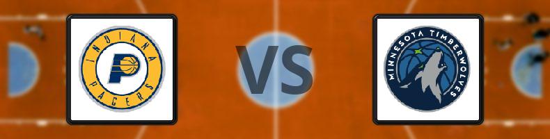 Indiana Pacers - Minnesota Timberwolves odds, speltips, resultat i NBA