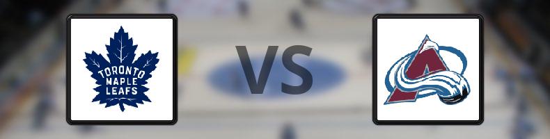 Toronto Maple Leafs - Colorado Avalanche odds, speltips, resultat i NHL