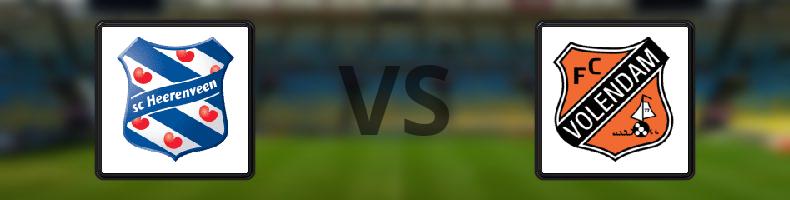 Heerenveen - Volendam odds, speltips, resultat i Eredivisie