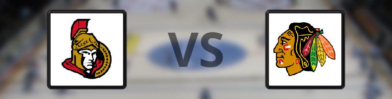 Ottawa Senators - Chicago Blackhawks odds, speltips, resultat i NHL