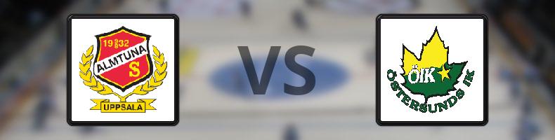 Almtuna - Östersunds IK odds, speltips, resultat i HockeyAllsvenskan