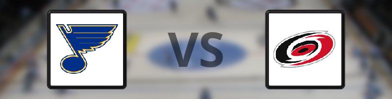 St Louis Blues - Carolina Hurricanes odds, speltips, resultat i NHL