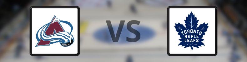 Colorado Avalanche - Toronto Maple Leafs odds, speltips, resultat i NHL