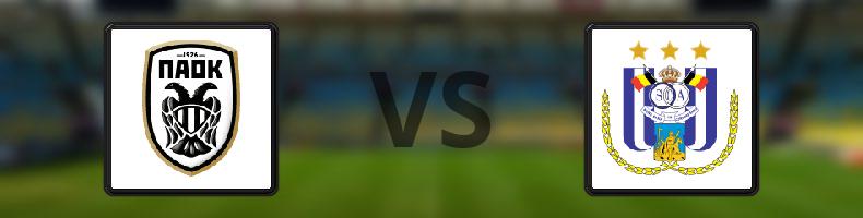Paok - Anderlecht odds, speltips, resultat i Europa League