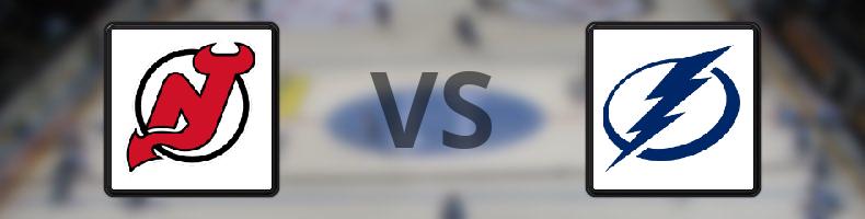 New Jersey Devils - Tampa Bay Lightning odds, speltips, resultat i NHL