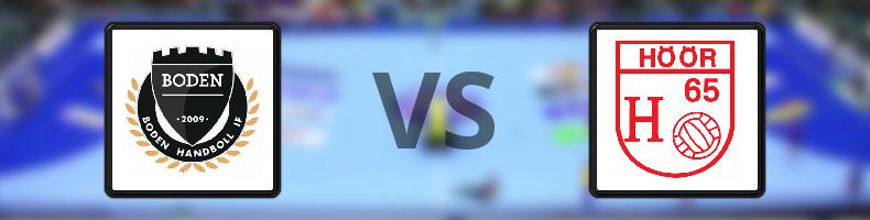 Boden Handboll IF - H 65 Höör odds, speltips, resultat i Handbollsligan damer