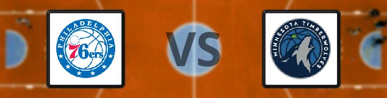 Philadelphia 76ers - Minnesota Timberwolves odds, speltips, resultat i NBA