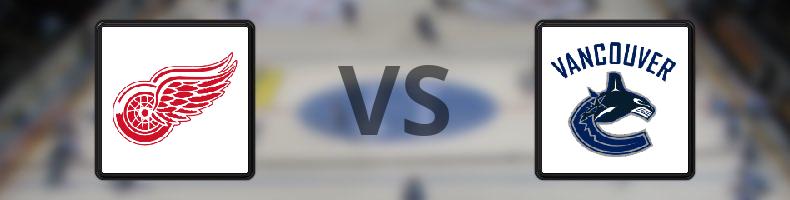 Detroit Red Wings - Vancouver Canucks odds, speltips, resultat i NHL