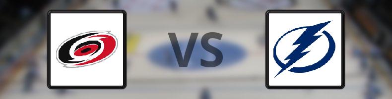 Carolina Hurricanes - Tampa Bay Lightning odds, speltips, resultat i NHL