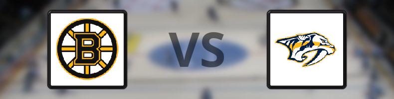 Boston Bruins - Nashville Predators odds, speltips, resultat i NHL