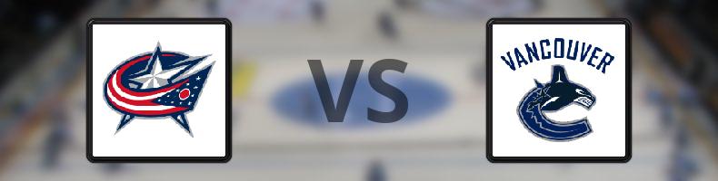 Columbus Blue Jackets - Vancouver Canucks odds, speltips, resultat i NHL