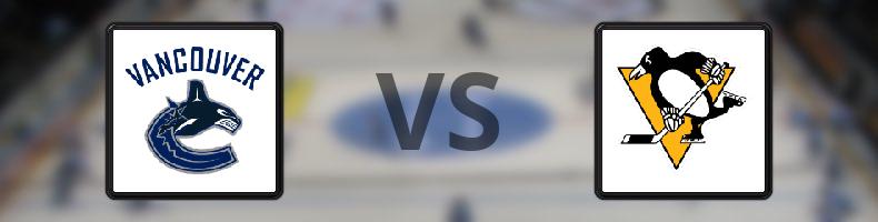 Vancouver Canucks - Pittsburgh Penguins odds, speltips, resultat i NHL