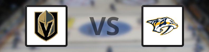 Vegas Golden Knights - Nashville Predators odds, speltips, resultat i NHL