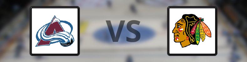 Colorado Avalanche - Chicago Blackhawks odds, speltips, resultat i NHL