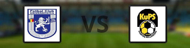 Universitatea Craiova - KuPS odds, speltips, resultat i Europa League