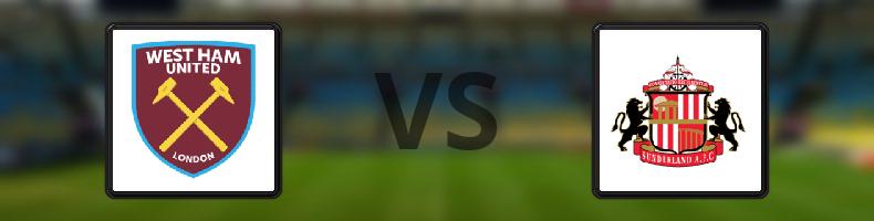 West Ham - Sunderland odds, speltips, resultat i Premier League