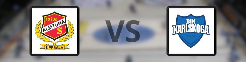 Almtuna - BIK Karlskoga odds, speltips, resultat i HockeyAllsvenskan