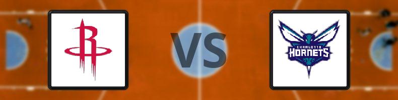 Houston Rockets - Charlotte Hornets odds, speltips, resultat i NBA