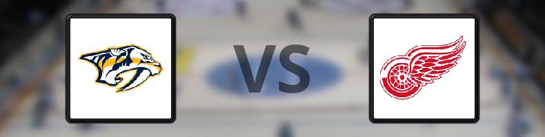 Nashville Predators - Detroit Red Wings odds, speltips, resultat i NHL