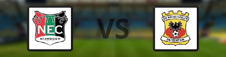 NEC Nijmegen - Go Ahead Eagles odds, speltips, resultat i Eredivisie
