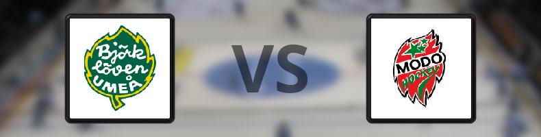 Björklöven - MODO odds, speltips, resultat i HockeyAllsvenskan