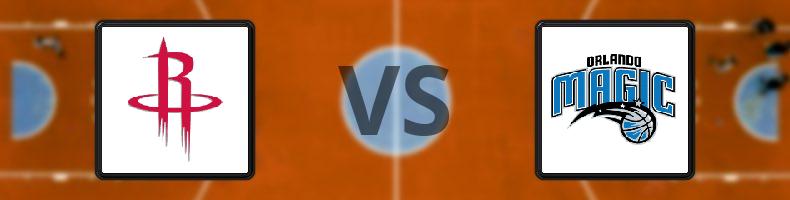 Houston Rockets - Orlando Magic odds, speltips, resultat i NBA