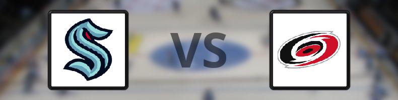 Seattle Kraken - Carolina Hurricanes odds, speltips, resultat i NHL