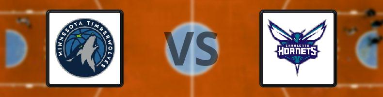 Minnesota Timberwolves - Charlotte Hornets odds, speltips, resultat i NBA