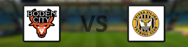 Boden City FC - Friska Viljor FC odds, speltips, resultat i Division 2