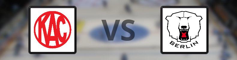 EC KAC - Eisbären Berlin odds, speltips, resultat i CHL