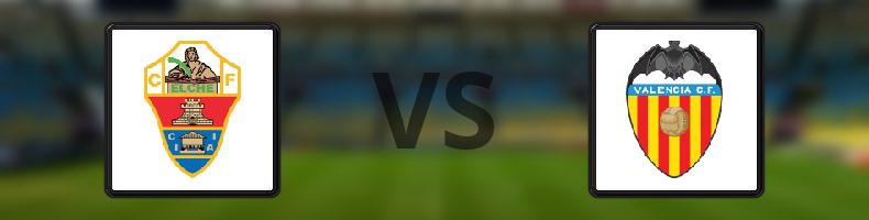 Elche - Valencia odds, speltips, resultat i La Liga